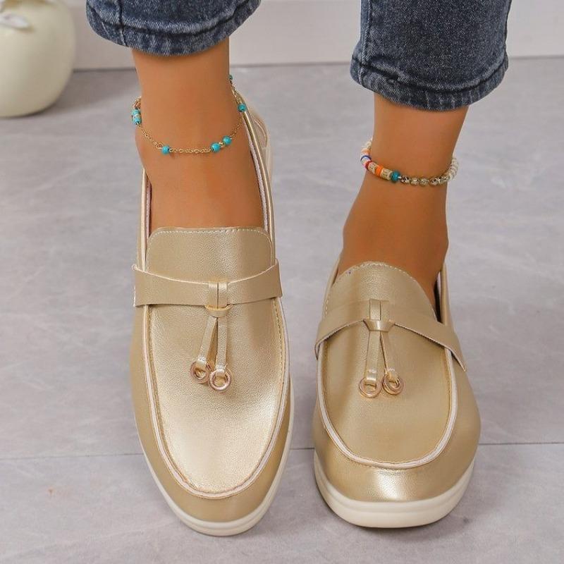 Fashion Plus Size Women's Shoes, Flat Soles, Casual One-footed Net Red Loafers, Small Fragrant Wind Beanie Shoes, Women's Soft Soles