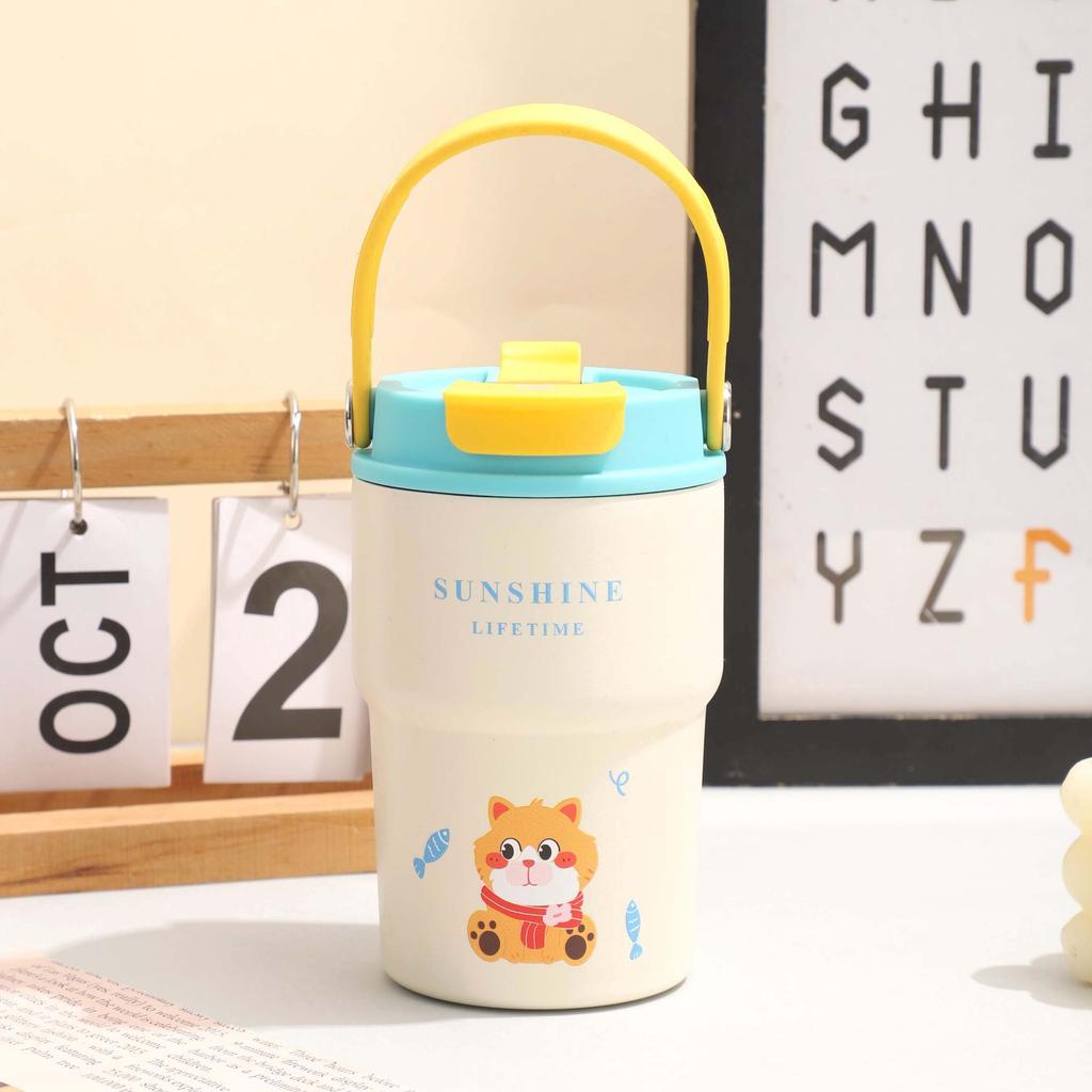 Water Bottle Cartoon Thermos Cup Stainless Steel Cup Portable Cup Outdoor Accompanying Water Cup Cute Water Cup