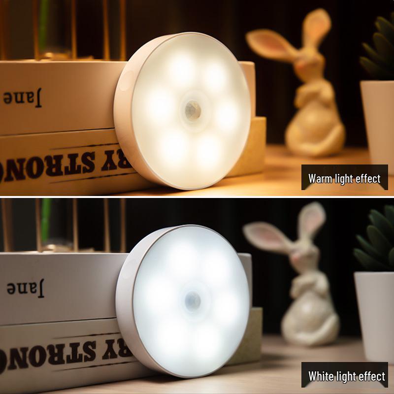 Wireless LED Infrared Sensor Night Light: Rechargeable Magnetic Bedside Lamp