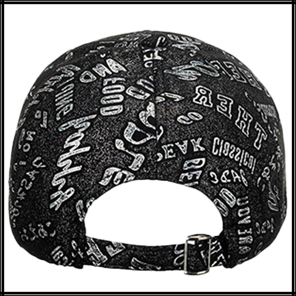 Cap with English CA648 [White Fang] Letters, Hat, Sports, Running, Outdoor, Men's, Women's, (Silver)