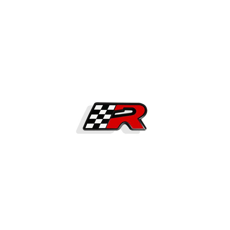 3D Metal Car Styling Race Flag R Logo Car Rear Nameplate Trunk Body Emblem Sticker