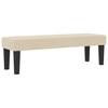 Box Spring Bed with Headboard Cream 120 x 190 cm Fabric
