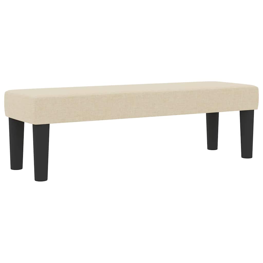 Box Spring Bed with Headboard Cream 120 x 190 cm Fabric