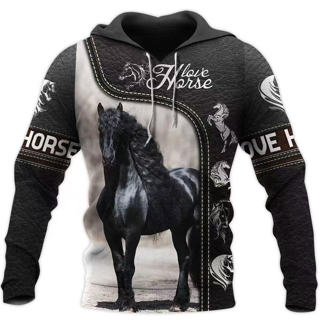Winter New Sweater European and American Style Lion Animal 3D Three-dimensional Printing Pattern Large Size Loose Sweater