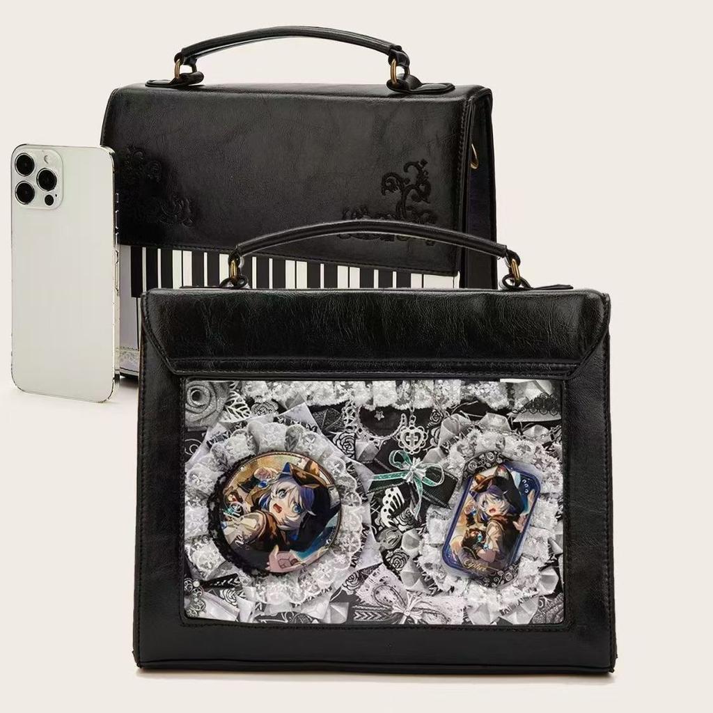 Textured Personalized Piano Women's Bag New Fashion Contrasting Color Shoulder Bag Messenger Bag Small Square Bag