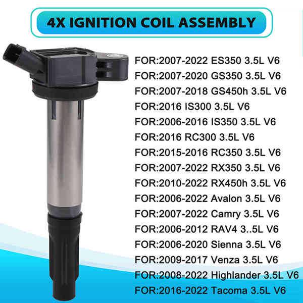 1 Set Ignition Coil, Color: As Shown, Material: Plastic, 90919-02255, Fits Lexus None