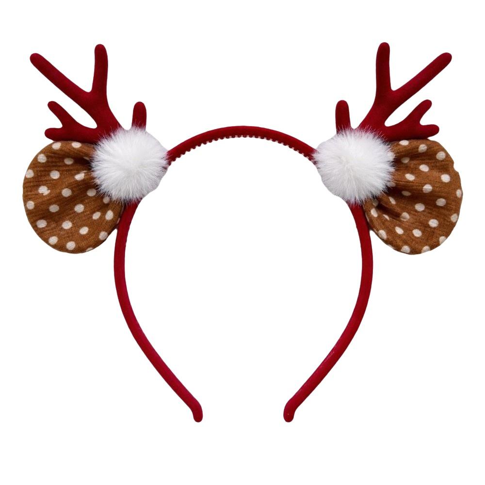 Snowflake Reindeer Antlers Headband Plush Xmas Headwear Atmosphere Christmas Headband New Year