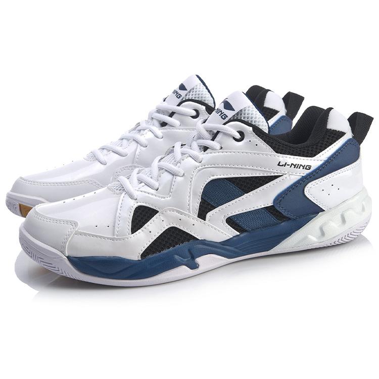 Li Ning Low top Badminton Shoes Men's White Blue AYTN003-4