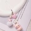 Portachiavi con Ciondolo Coniglio Peluche Cartone Animato - Ciondolo a Forma di Cuore per Borsa, Ornamento Versatile Stile Ins Ragazzino