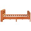 Vidaxl Bed Without Mattress, Waxed Brown, 200X200 Cm, Pine Wood
