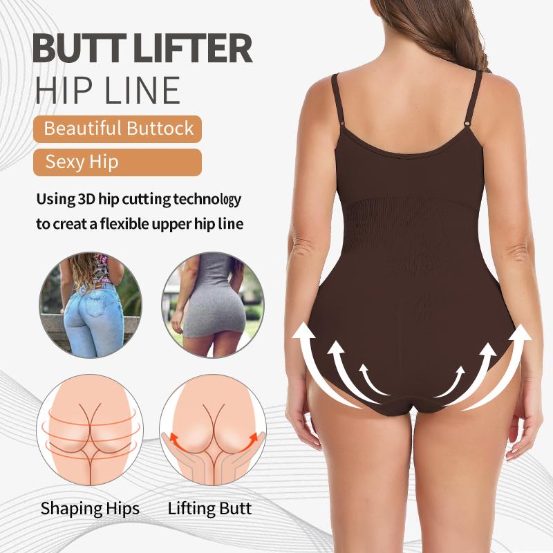 Dames Naadloze Mouwloze V-hals Bodysuit Shapewear Buikcontrole Body Shaper Tanktop Rood Blauw
