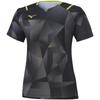Mizuno All Japan Replica Table Tennis Short JTTA Size 2XL Shirt, Sleeve, Moisture-Wicking, Quick-Drying, Certified, 82JAA200, Women's, Black,