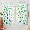 2pcs,2D plane printing Minimalist Curtains Clover Cascade Polyester Easy Install (without rod) Decorations Inside Ldeal for