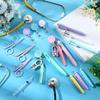 Portable Stationery Set,   Can Cut Gauze, Extendable Zipper Badge Clip