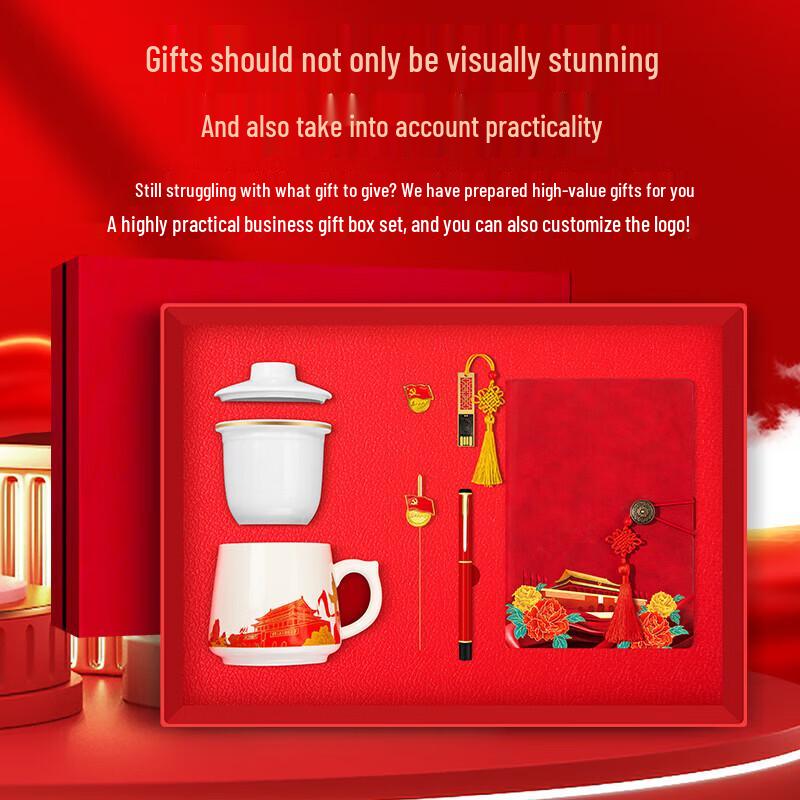 Smart Heating Ceramic Mug 4-Piece Office Gift Set