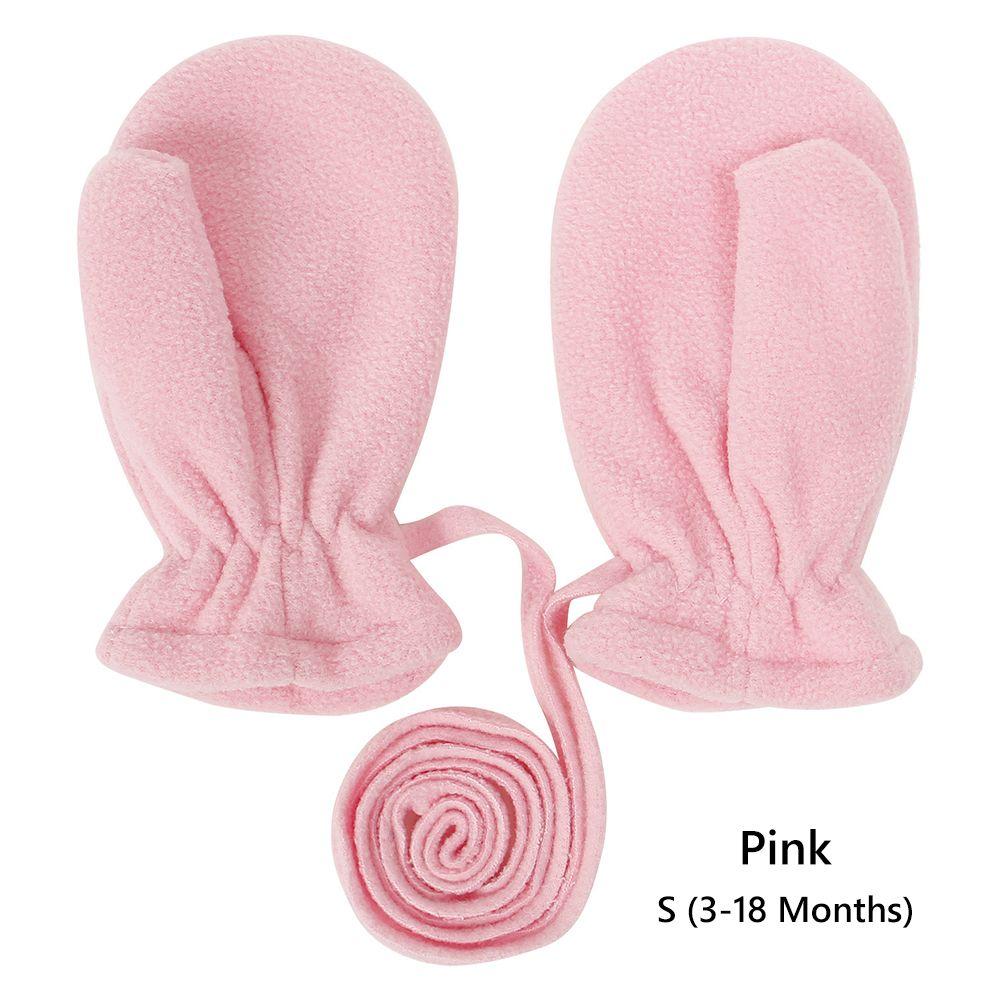 4T Polar Fleece Easy-On Baby Toddler Lanyard Mittens Boys Girls Gloves Fleece Lined Kids Mittens