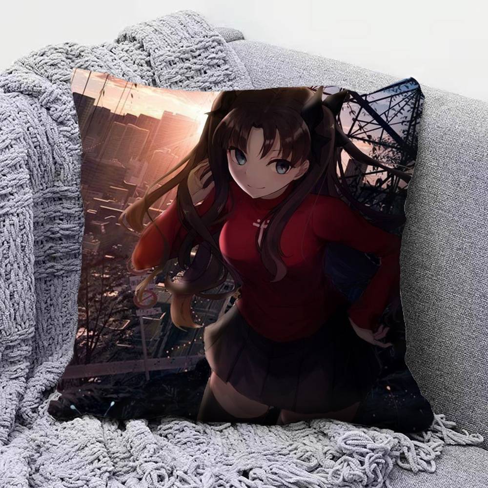 Tohsaka Rin Anime Girl Fate Stay Night Home Sofa Cushion Covers and Aecorative Custom Pillow Covers