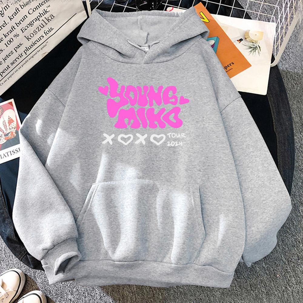 Young Miko Att Hoodie New Men Fashion Harajuku Aesthetic Hoodies Fashion Printed Graphic Sweatshirts Hooded Pullover Sportwear