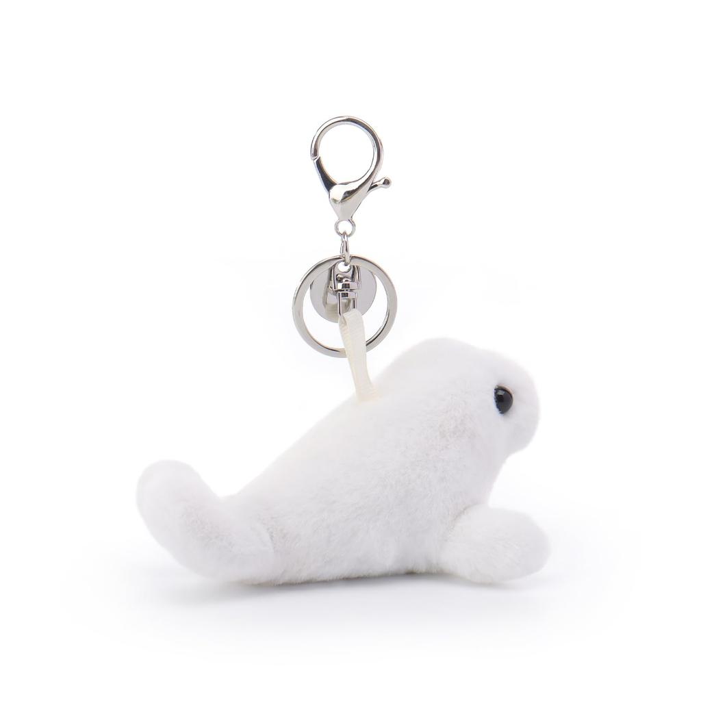 Apricot Lamb Cute Seal Pup Soft Animal Keychain Plush Suitable for Men and 13cm Toy, Women, Backpack, Wallet,