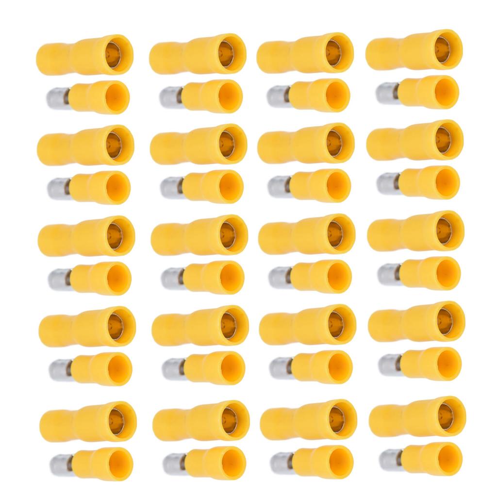 50Pcs Crimp Connector 12‑10 AWG Insulated Male Female Bullets Wire Terminal Set Kit