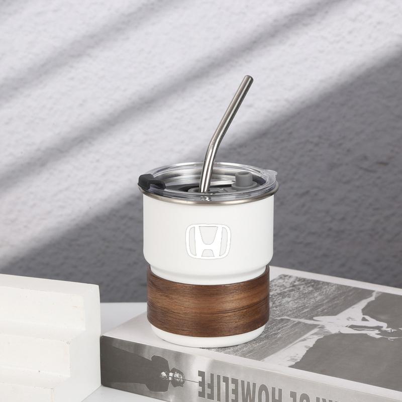 

300ml 304 Car Stainless Steel Coffee Mug with Lid Anti-Scald Drinks Cup Resistant for Outdoor Picnic Camping for Honda Civic