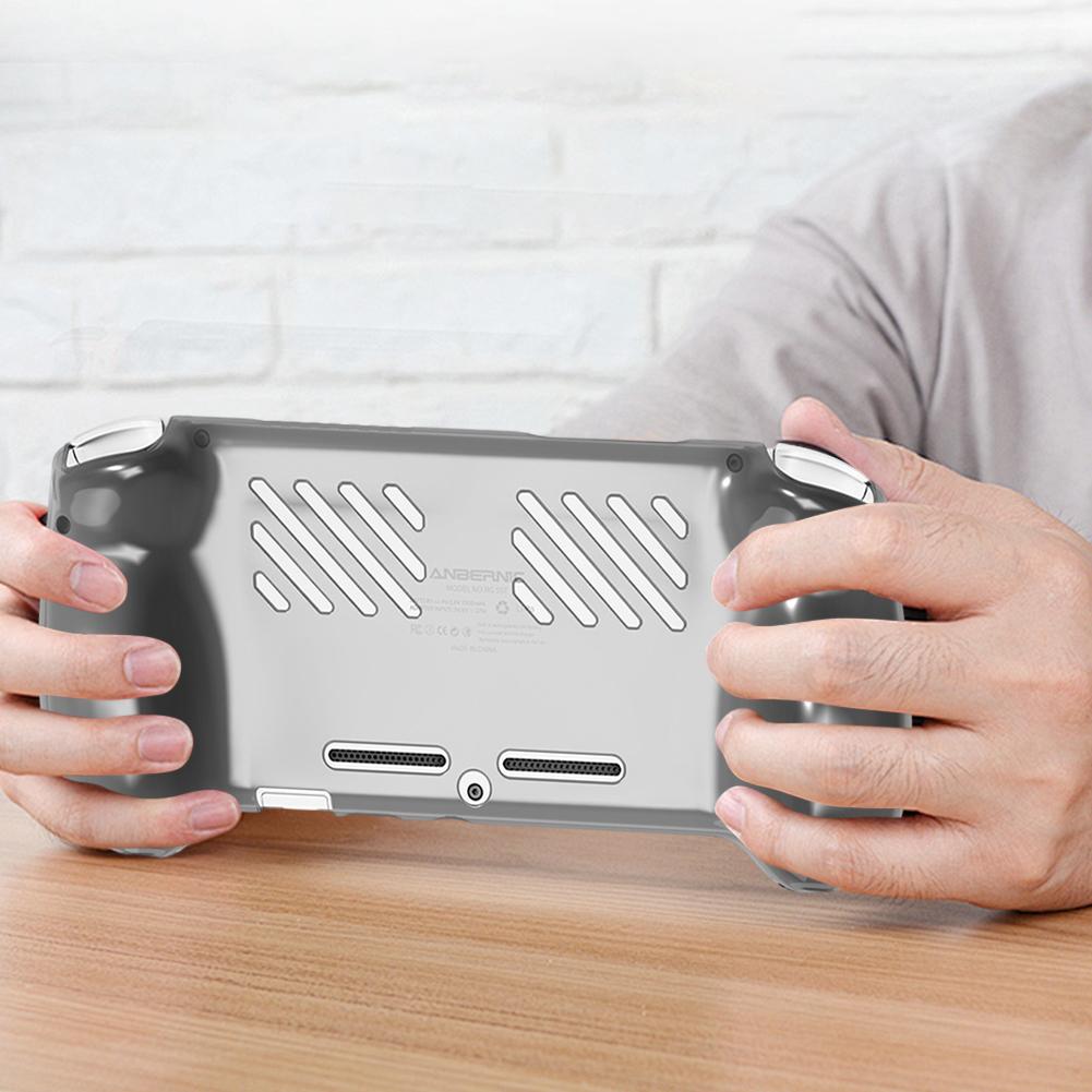 TPU Cooling Transparent Case Anti-Scratch Protective Cover Shockproof Protective Case for Anbernic RG557 Handheld Game Console