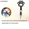 2PCS Animal Wall Hooks Dog Paws Shaped Strong Carbon Steel Construction For Hanging Clothes And Accessories