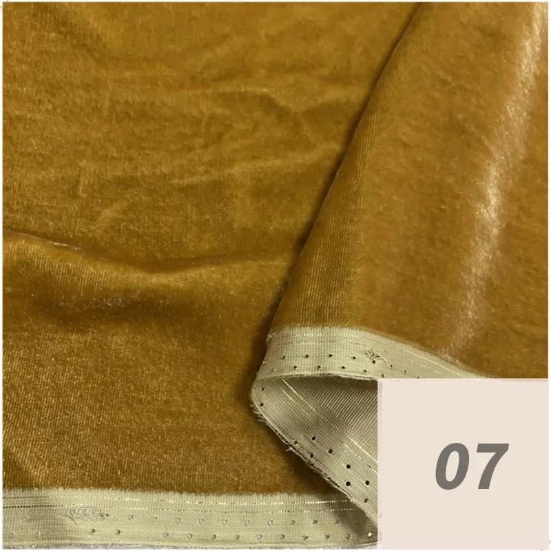 Mulberry Silk Real Velvet Fabric Solid Color Cheongsam Dress Skirt Velvet Fabric High-End Skin-Friendly Clothing Fabric 1X1.4M