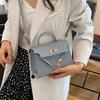 Handbag 2025 Summer New Lock Fashion Women's Bag Trend Line Embossed Shoulder Bag Trend Elegant Messenger Bag