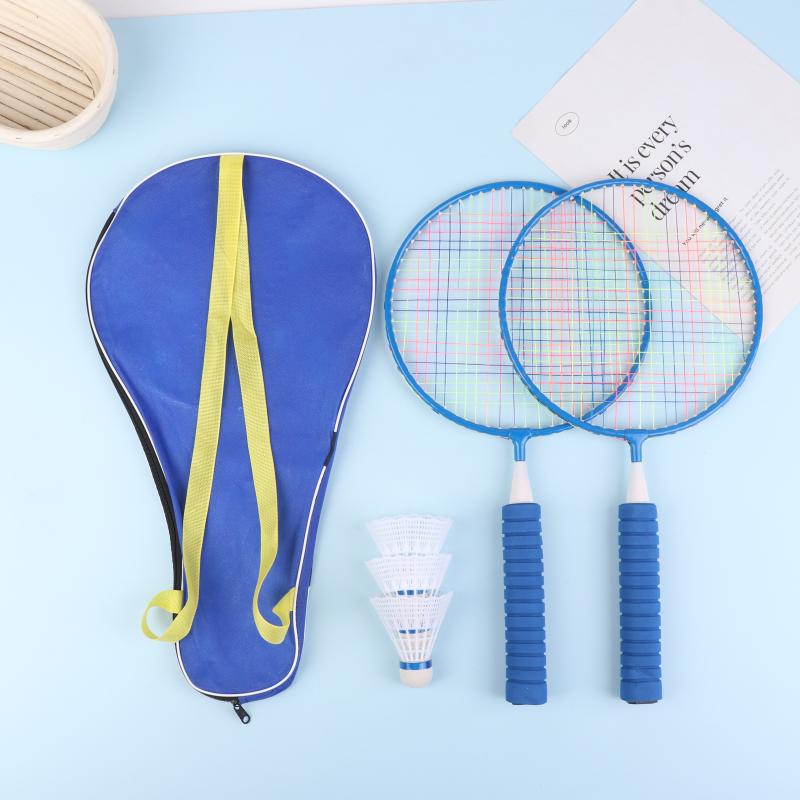 Lehké badmintonové rakety pro děti Rodinná hra Hračka Sada dvou raket Dodává se s přepravním batohem Dětské sportovní vybavení