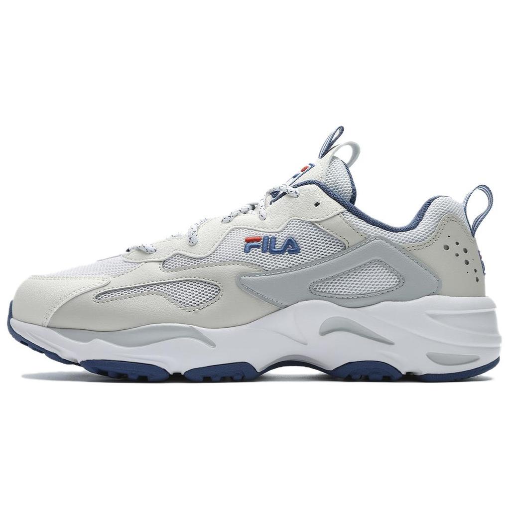New FILA Tracer Durable Breathable Lightweight Low Top Casual Shoes Men's White Gray F12M422113FWL