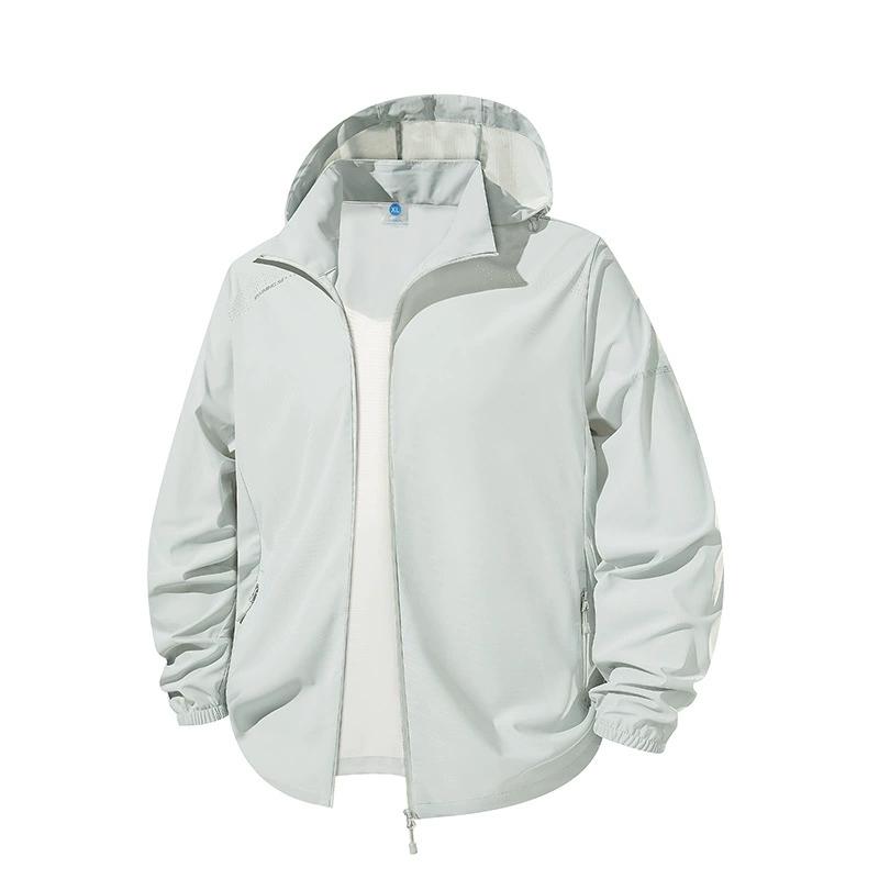 

Солнцезащитная куртка для мужчин, куртка из тонкой кожи, легкая и дышащая, для рыбалки, спорта на открытом воздухе, бега L белый