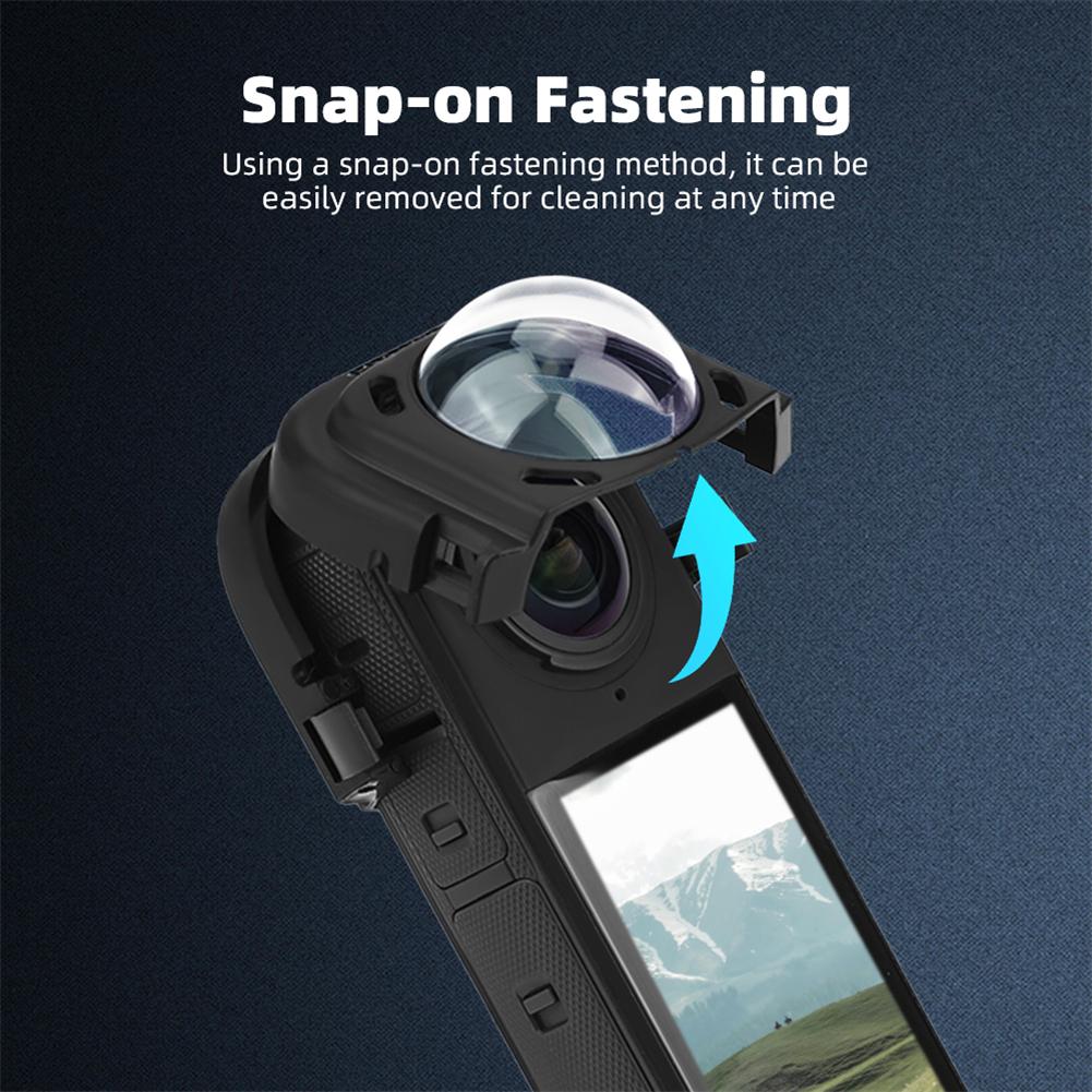 Lens Guard Protective Cover Compatible For 360 X4 9H Hardness Sports Cameras Lens Guard With Clips Supplies