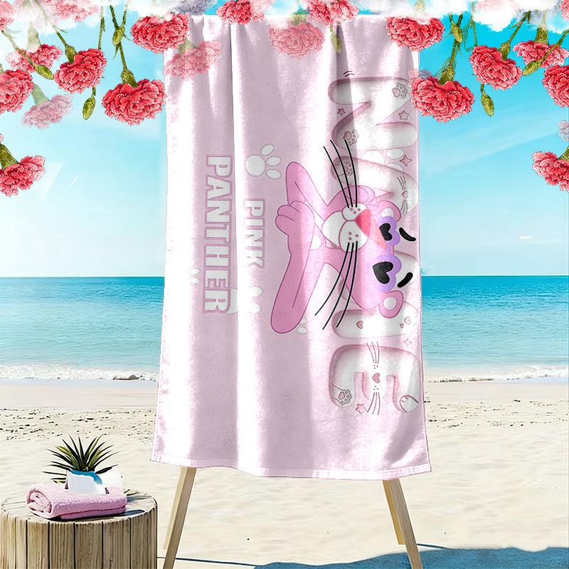 PINK PANTHER Print Beach Towel, Large Soft Quick Dry Towel for Beach Camping Swimming