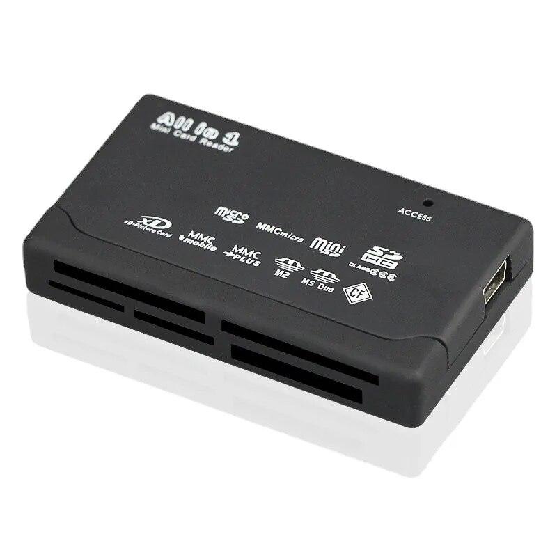 Mini Memory Cardreader All in One Card Reader USB 2.0 480Mbps Card Reader TF MS M2 XD CF Micro SD Carder Reader