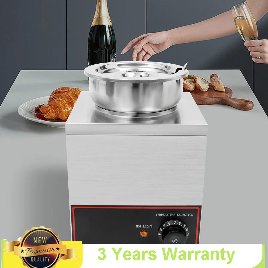 Bymaocar 4l/4.23qt Commercial Food Warmer Adjustable Temperature With Spoon Compact And Lightweight For Buffet,Shotels,Weddings