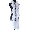 DIY 38-40g Real Turkey Marabou Feathers Boa 2 Yards Fluffy White Feathers Wedding Christmas Decoration Shawl Scarf for Crafts Plumes