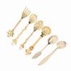 6-teiliges Set Vintage Royal Style Metall Mini Kaffeelöffel und Gabel Küche Obst Kaffee Zubehör
