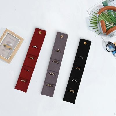 3 Pieces Foldable Small Jewelry Case with Buckle for Earrings