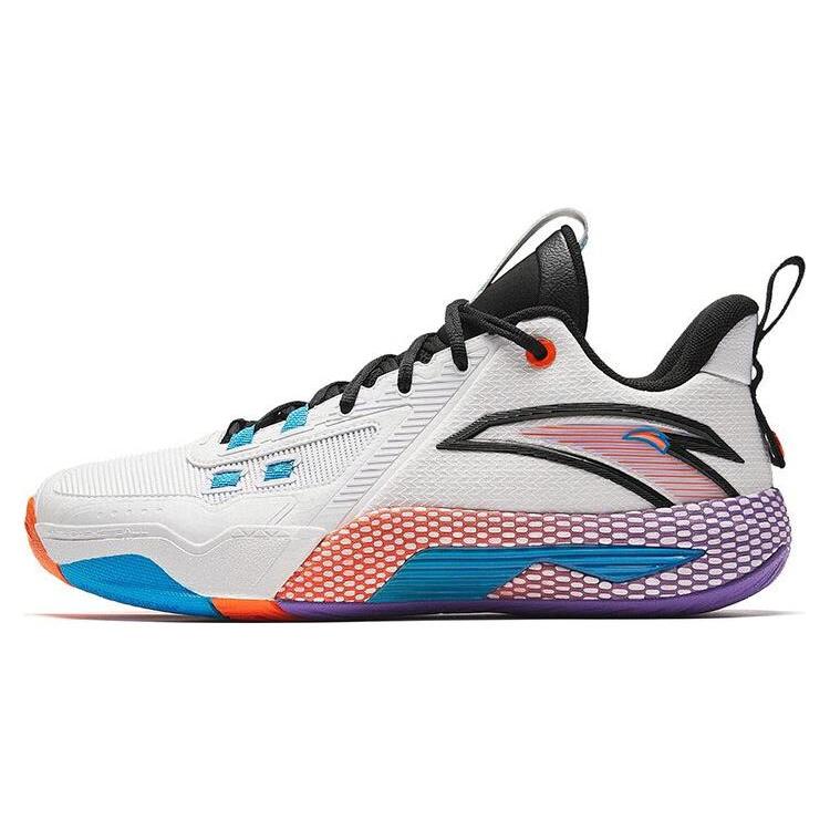 

Новые баскетбольные кроссовки Anta Quick Battle 5 с амортизацией, износостойкие, со средней высотой голенища, мужские, бело-черно-синие 112341113-3 43