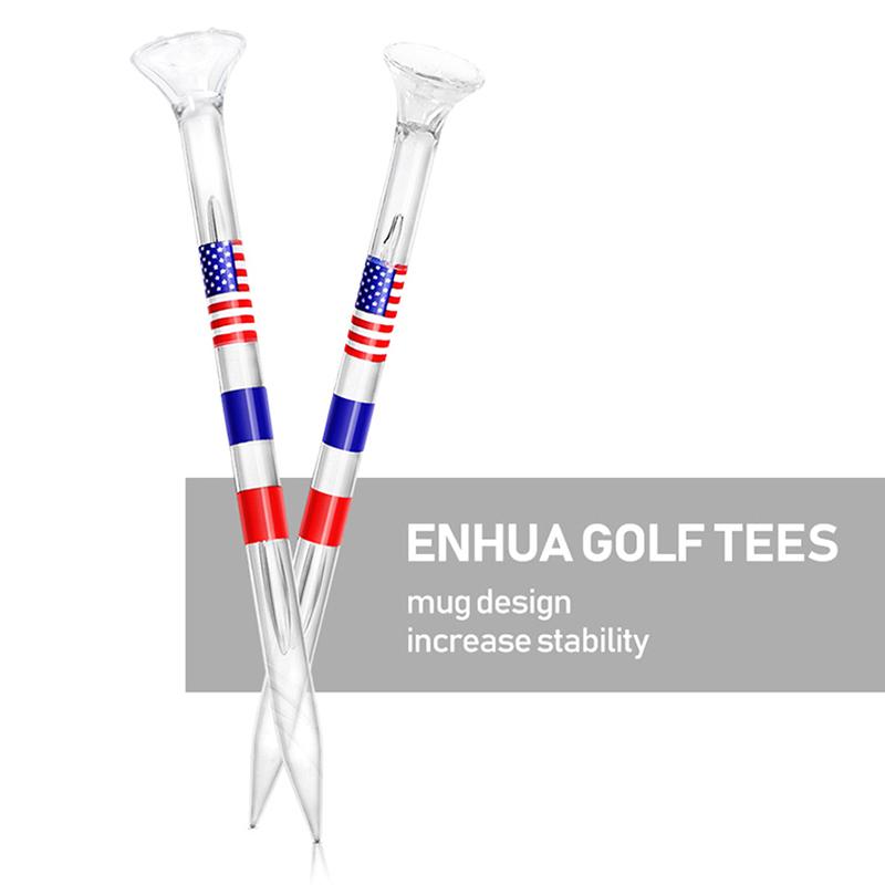 

10Pcs 83Mm Golf Tees Stand Unbreakable Reduces Friction Golf Tees Plastic Side Spin 6 Prongs Tee Golf Supplies