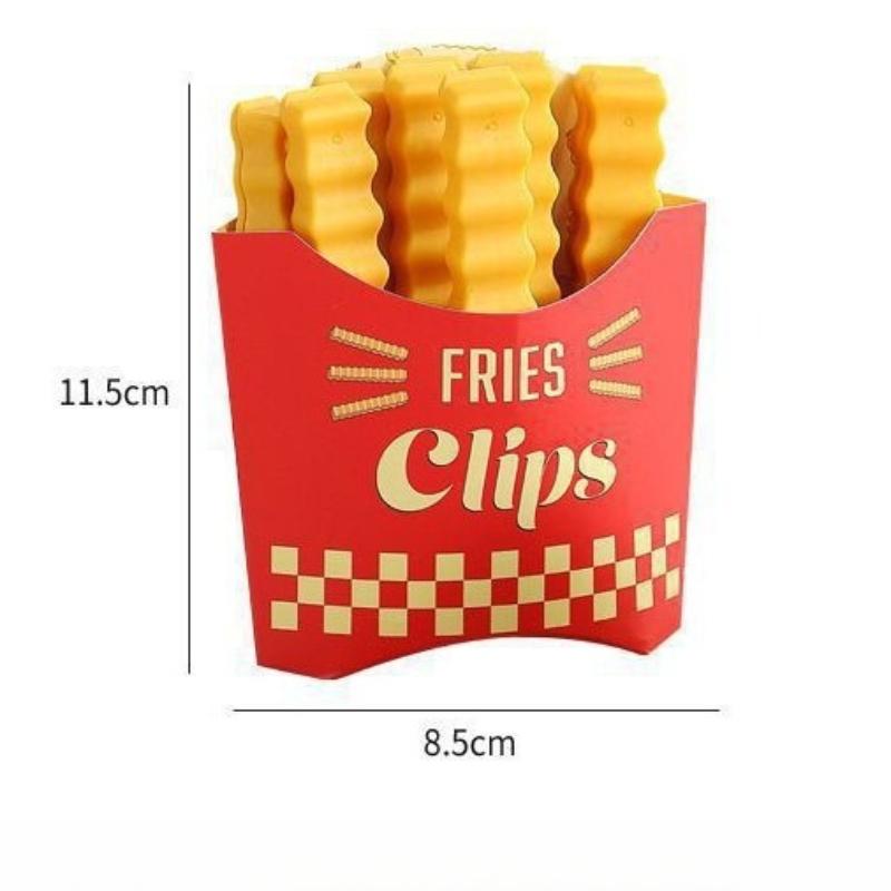 French Fries Sealing Clip Snack Bag Clip Bread Bag Clip Moisture-proof Fresh-keeping Clip Food Sealing Clip Refrigerator Sticker