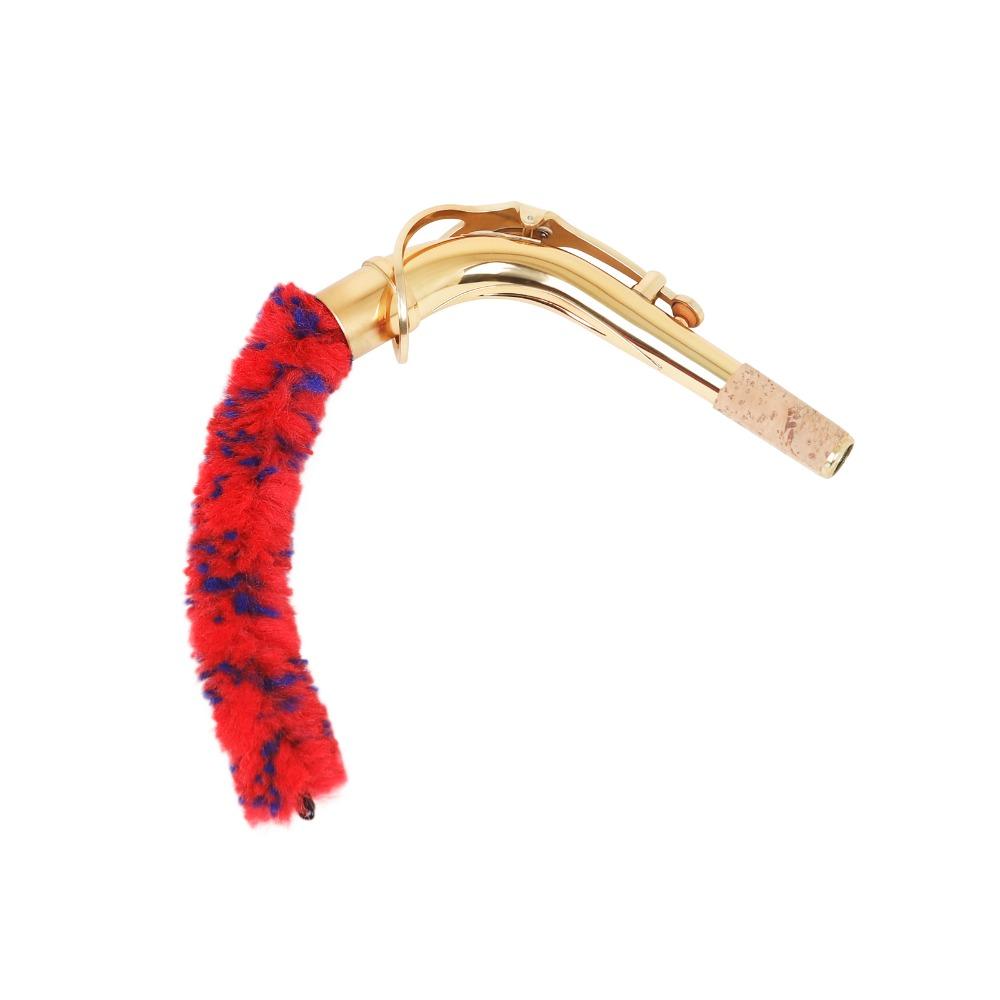 2PCS Red+Blue Saxophone Neck Cleaning Rod Cleaning Brush Kit Saxophone Neck Inside Tube Cleaning