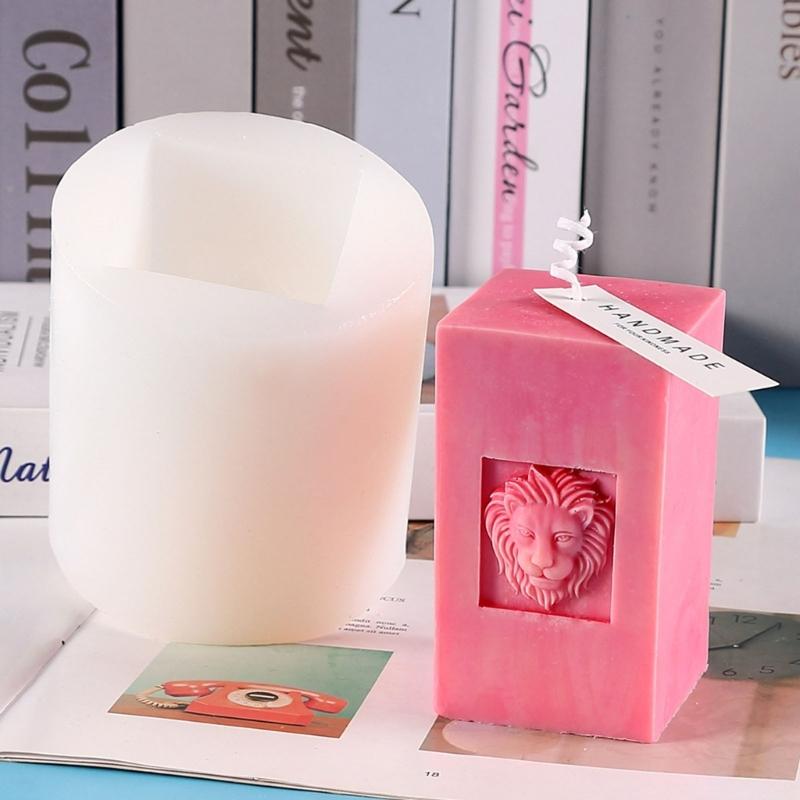 Cylinder Candle Molds for Candle Making Tree Leaf Rose Pillar Silicone Mold for Resin Casting Soap Clay Craft Home Decor