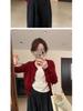 2025 Spring Korean Style Women's Slimming Knit Cardigan - Versatile, Round Neck