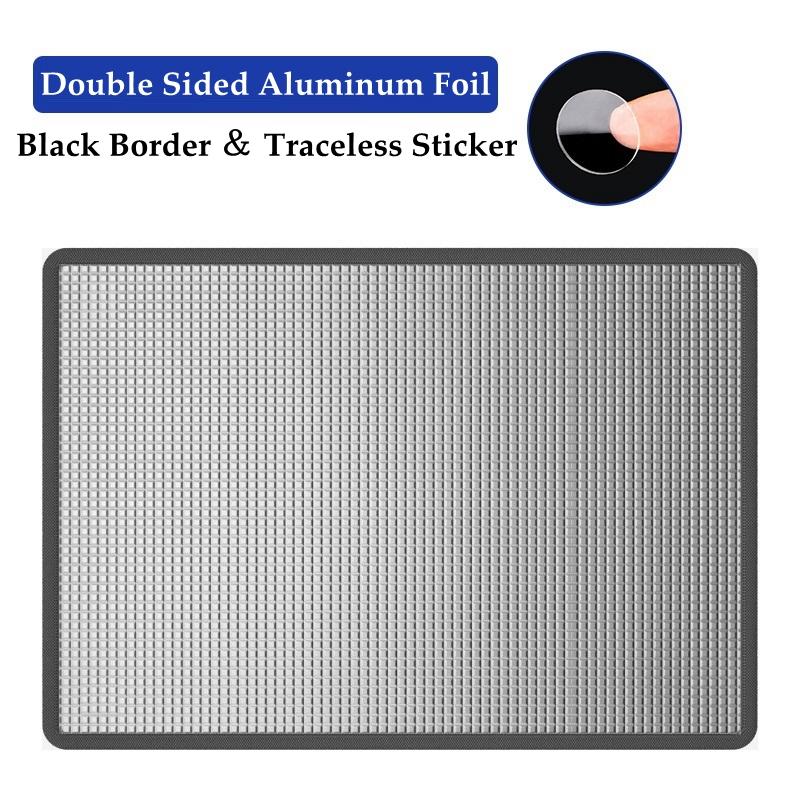 

Blackout Window Film Sun Shade Insulation Aluminum Foil Pad Balcony Room Glass Anti-UV Insulation Film Window Privacy Film 50cm x 50cm