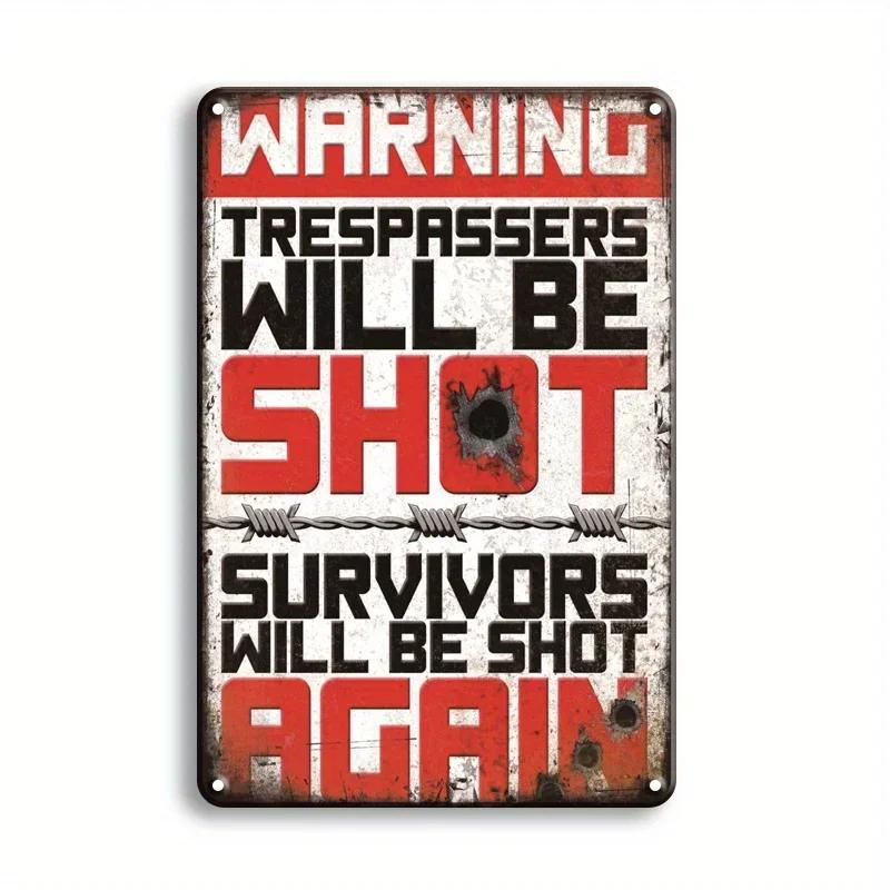 Exclusive Vintage 3D “Beware” Metal Sign - Premium Quality Metal with Eye - Catching 3D Design, Ideal Wall