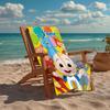 Custom Name Ultra-Soft Beach Towel with CoComelon Theme,Ideal for Pool - Camping, Diving - Perfect Travel Essential, Vibrant Beach Towel.