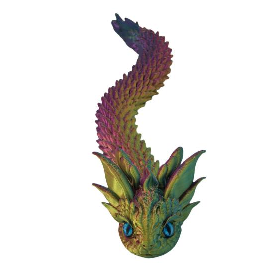 3D Printed Snake Figurine Flexible Articulated Snakes Model Stress Relief Fidget Toy for Home Office Desk Ornament Aquarium Landscape