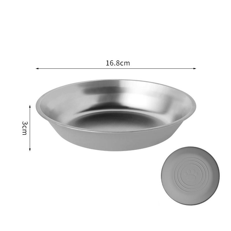 

Stainless Steel Cat Plates With Silicone Anti Slip Pad Pet Cat Snack Bowl Kitten Food Bowl Pet Kitten Water Bowl Pet Supplies A2